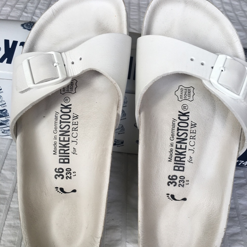 Birkenstock White Exquisite Madrid sandal. sz 36